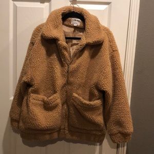 I Am Gia Pixie Caramel Teddy Coat